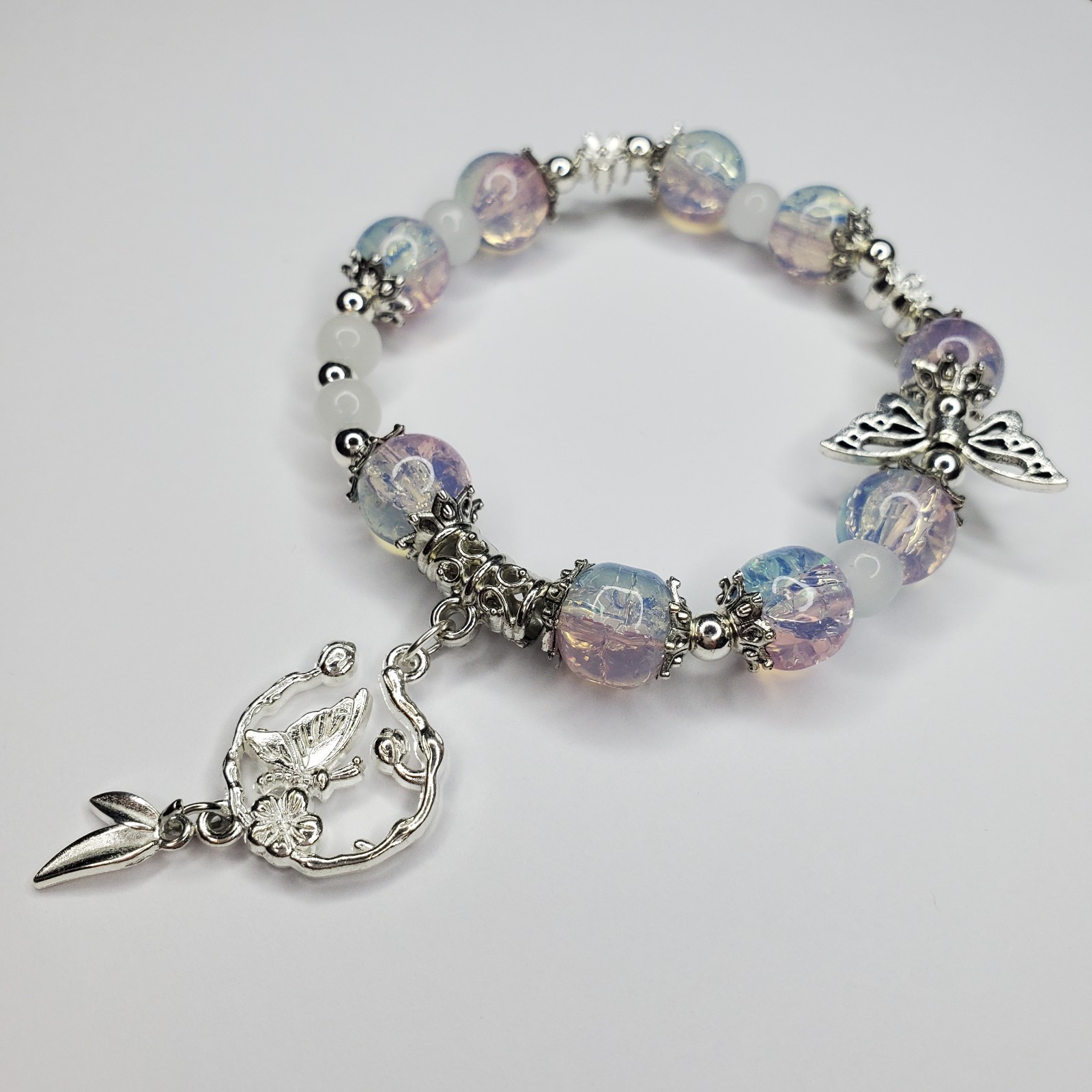 Hand crafted artisan unique gemstone bracelet