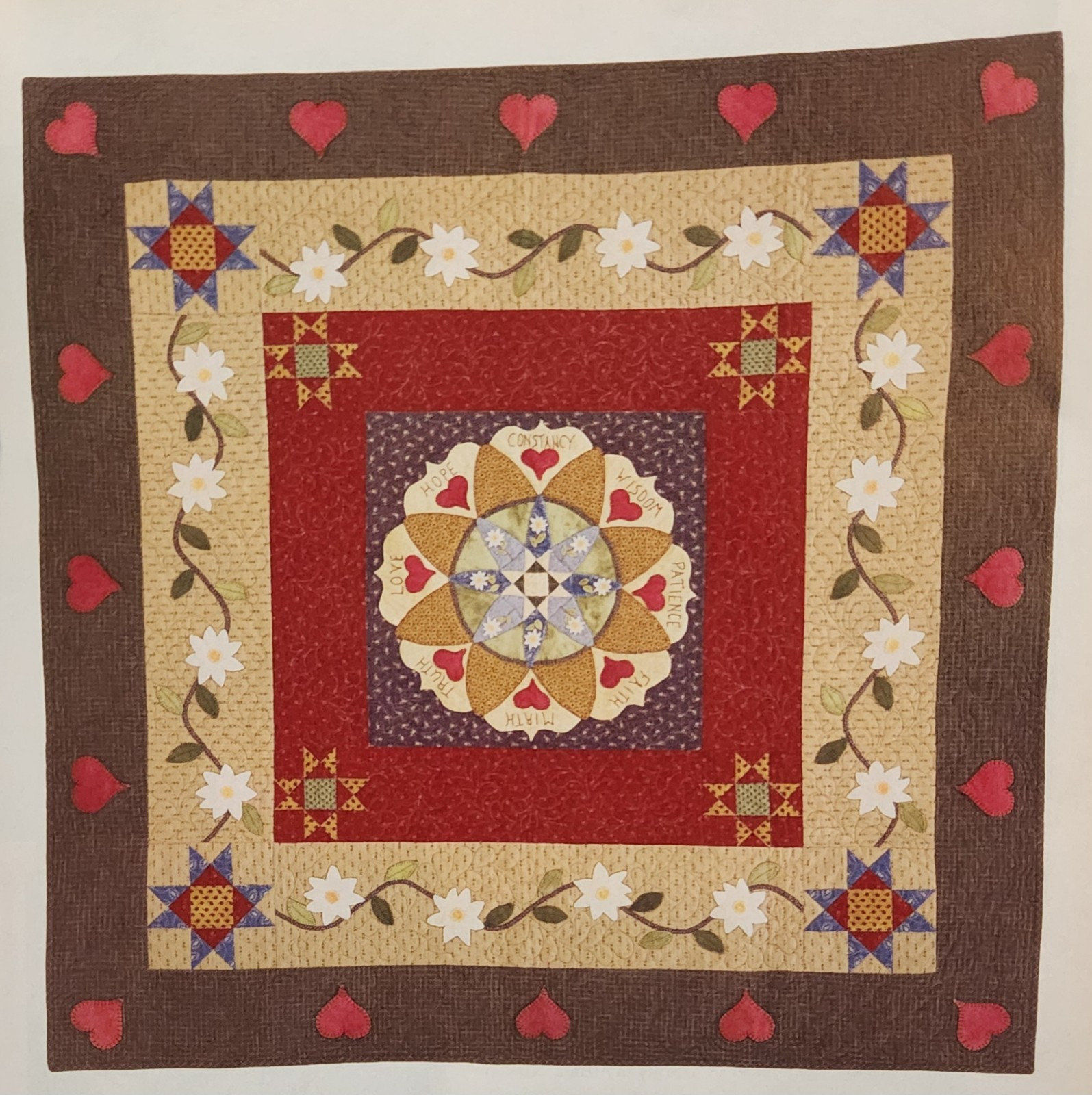 "Words to the Wise" Quilt Pattern from 2007 Magazine Challenging Applique