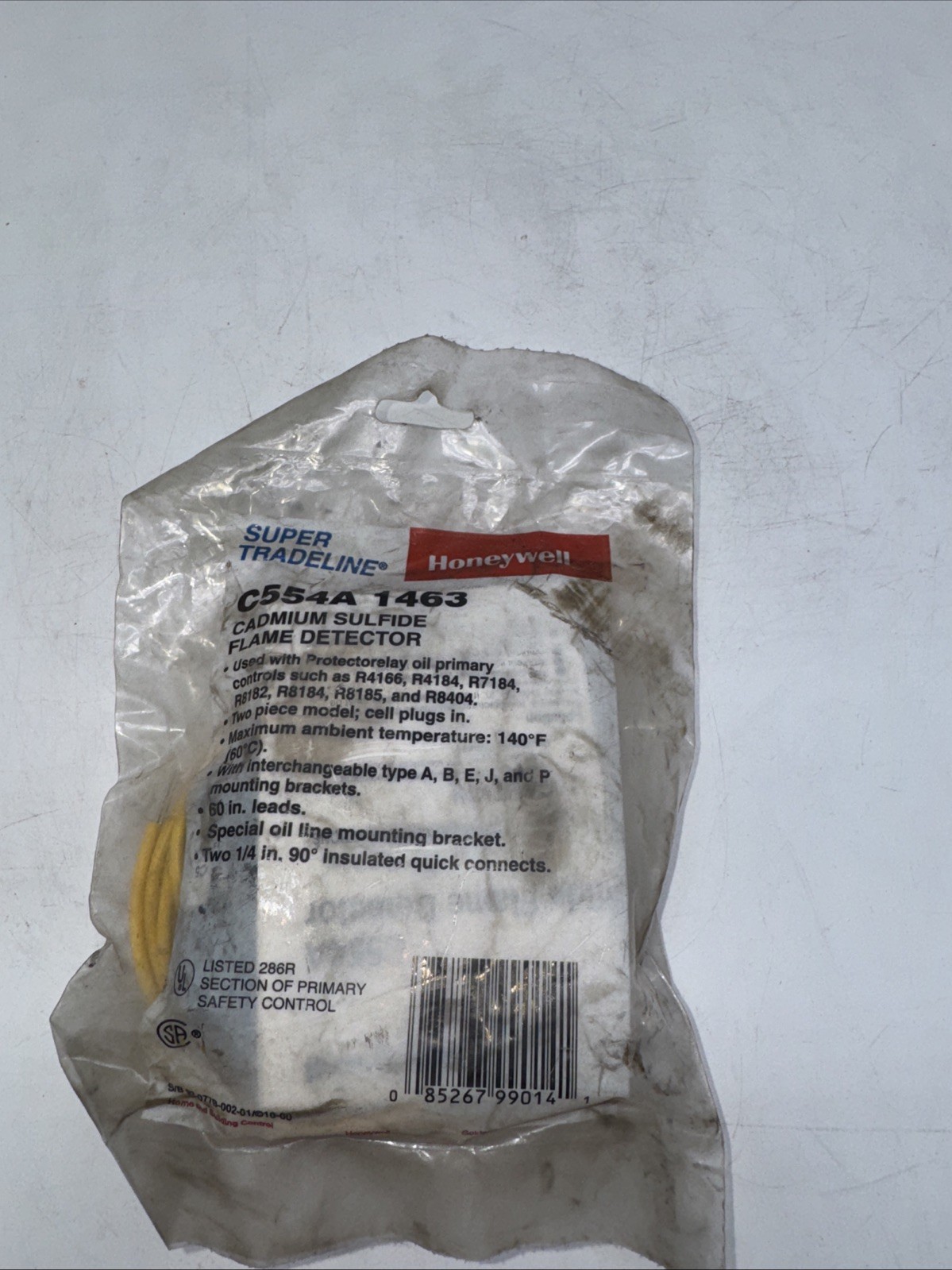 New Open Box Honeywell Cadmium Sulfide Flame Detector C554A1463 AB HV3