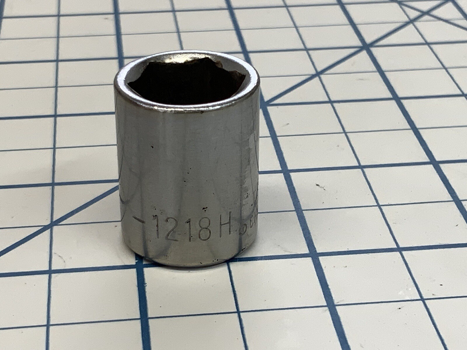 STANLEY Challenger 3/8 drive 6pt Socket, model 1218H, size 9/16in., USA