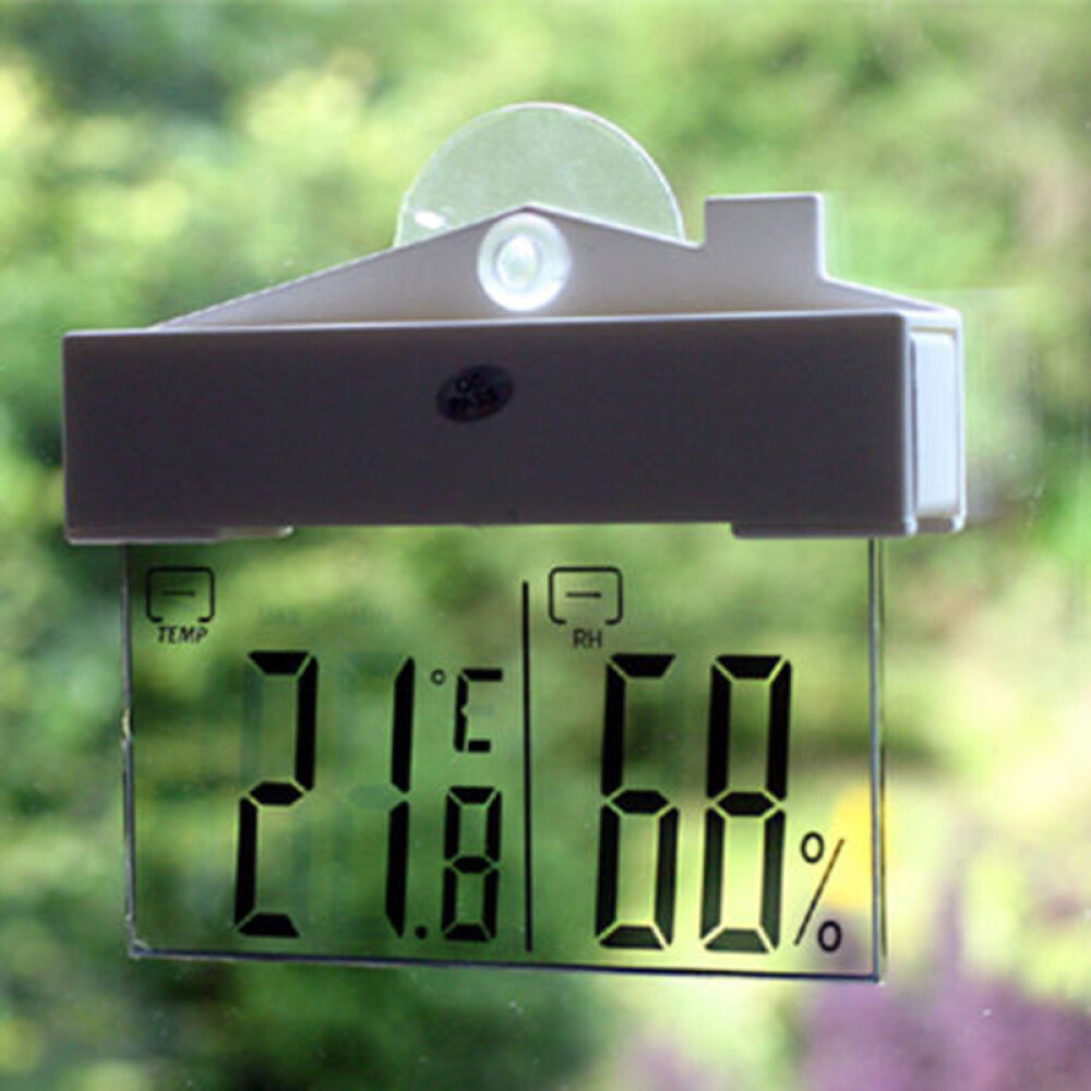 Suction Cup Digital Temperature Humidity Meter For