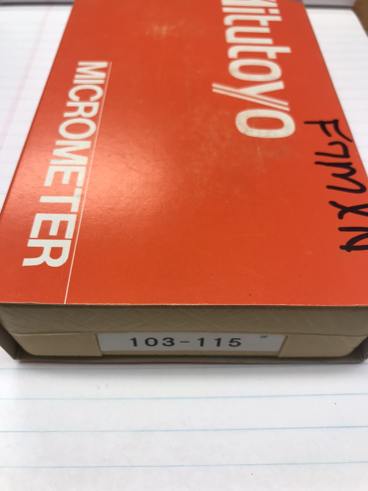 1 pc.  MITUTOYO 103-115 2-3” MICROMETER W/CARBIDE FACES .0001 (loc stk)