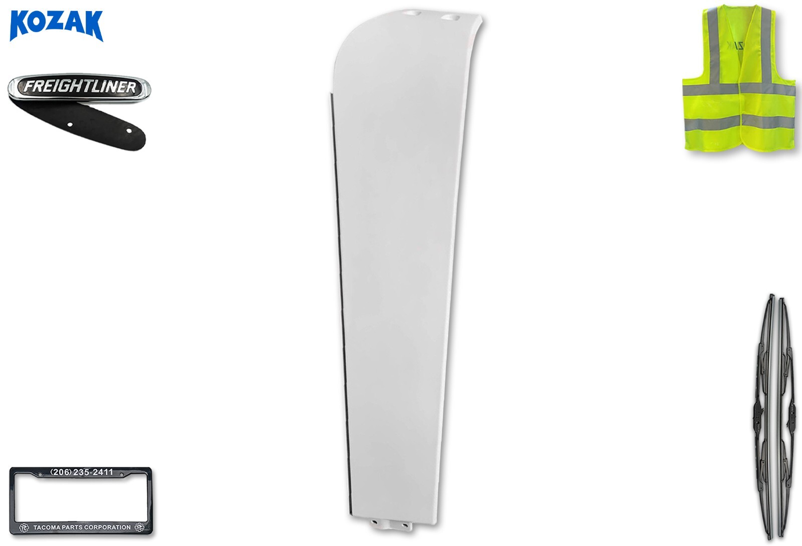 Top Cabin Wing Fairing Narrow Version Right Side Freightliner Cascadia 2008-2017