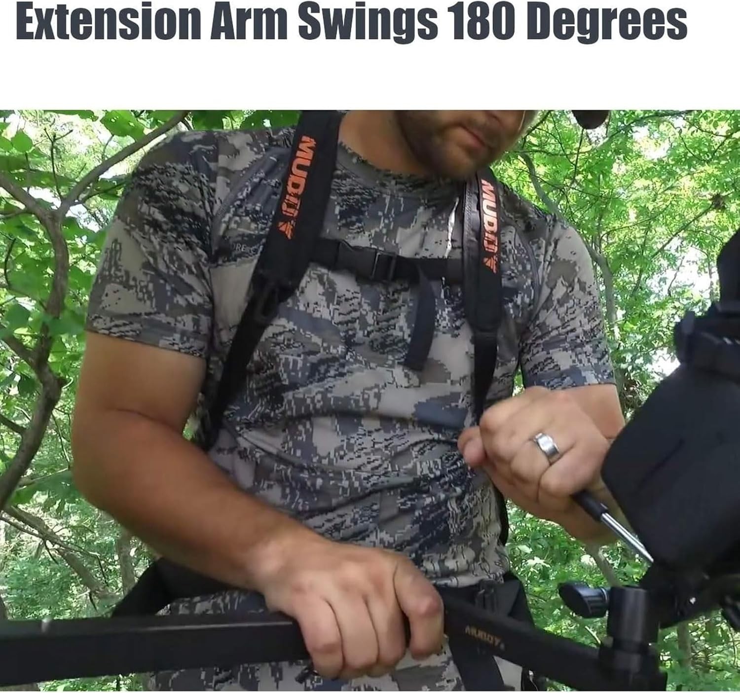Muddy Basic Adjustable Camera Arm Lightweight 360 Degree Head for Hunters