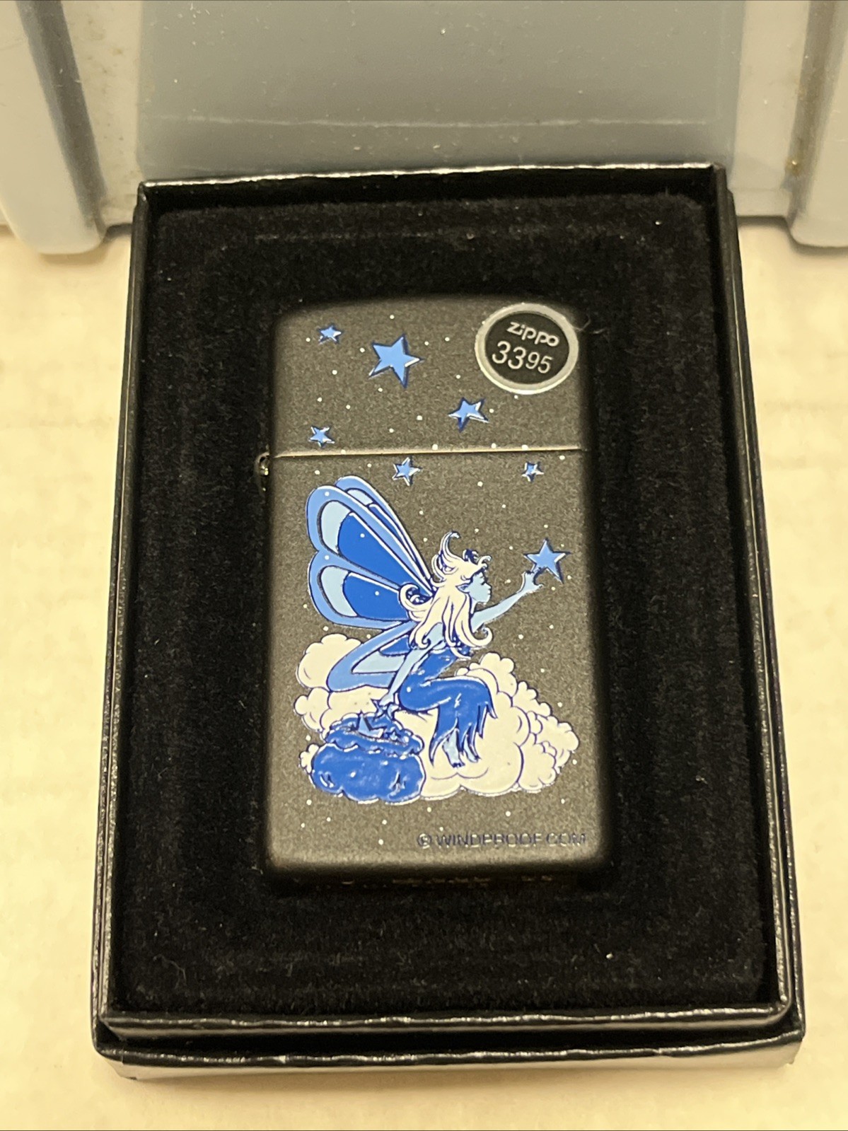 2006 Zippo Fairy Wind proof Design Black Slimmer In Size Lighter, Sealed