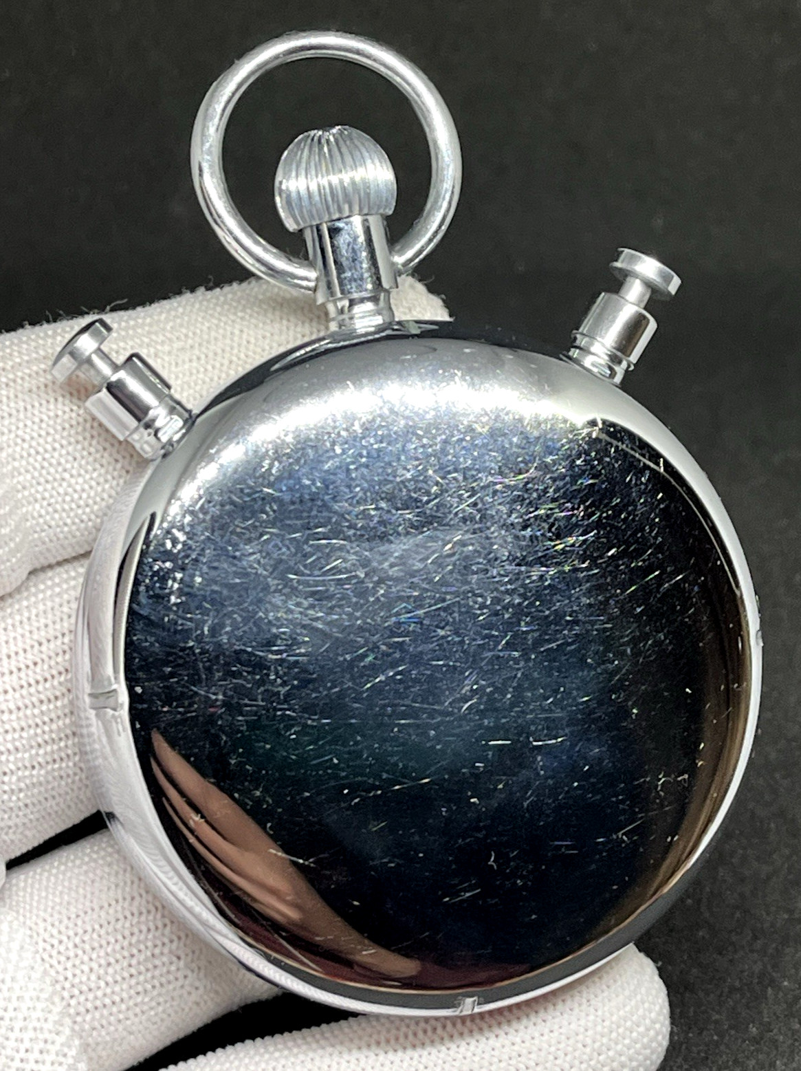 Vintage Working Soviet Mechanical Stopwatch Split-Slava Chronometer 3-Button