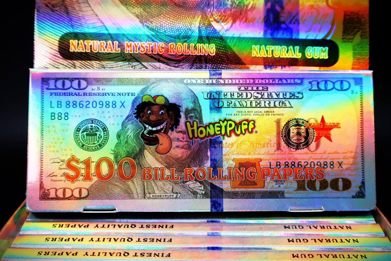 10- Pack $100 dollar bill rolling papers (72 papers) plus Tips Limited Quantity