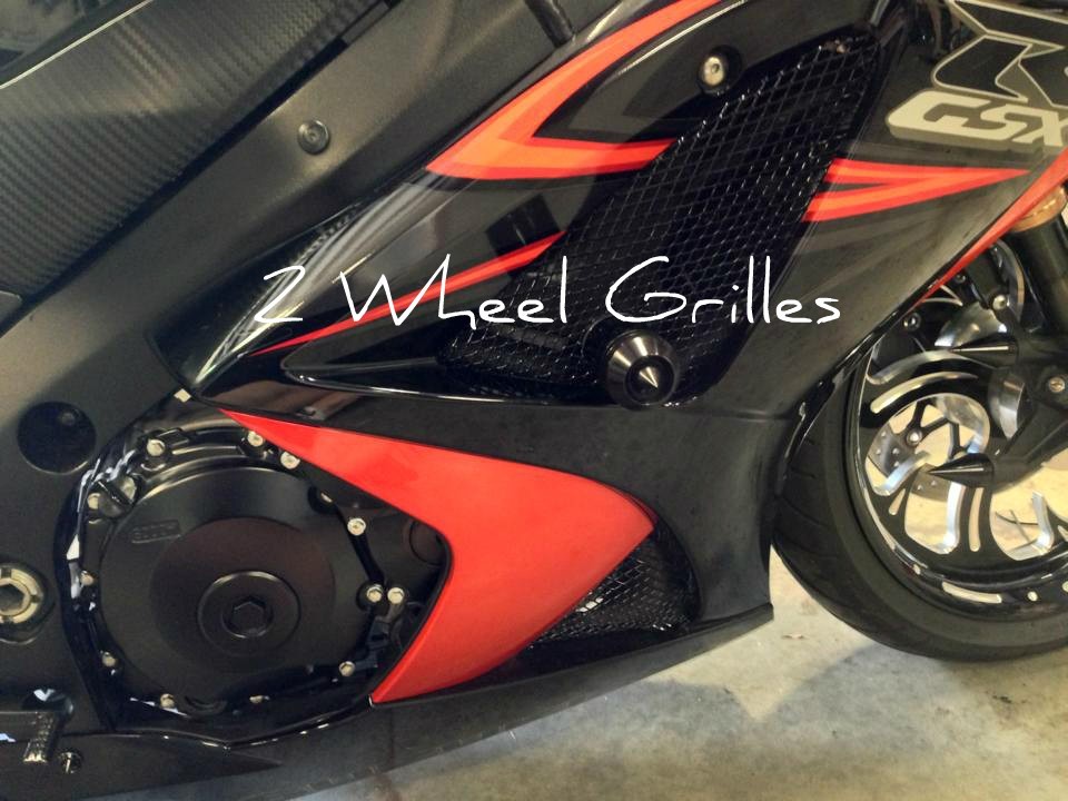 2004 SUZUKI GSXR 1000 BLACK FAIRING GRILLS GRILLES SCREENS MESH VENTS GRATES
