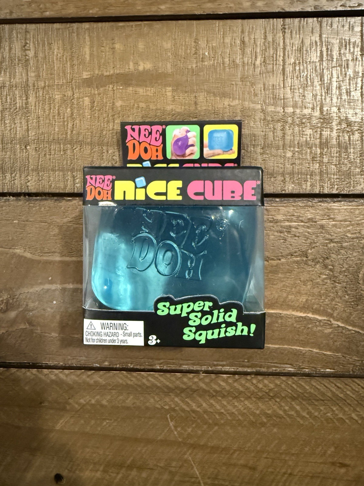 Nee Doh Nice Cube Schylling Super Solid BLUE Squish Toys- SET OF 3