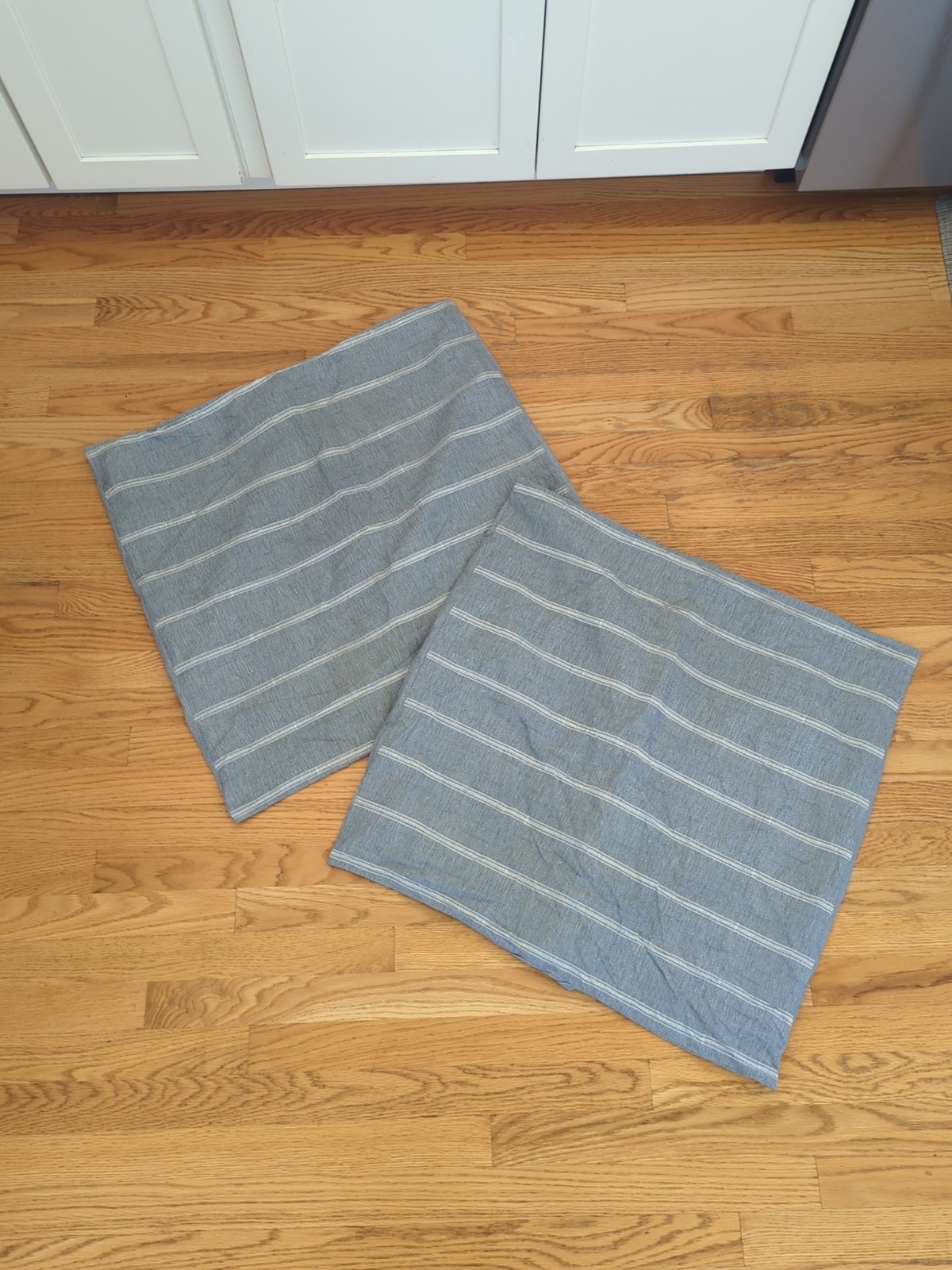 Set Of 2 Nautica Home Euro Shams Blue Gray White 100% Cotton - M44