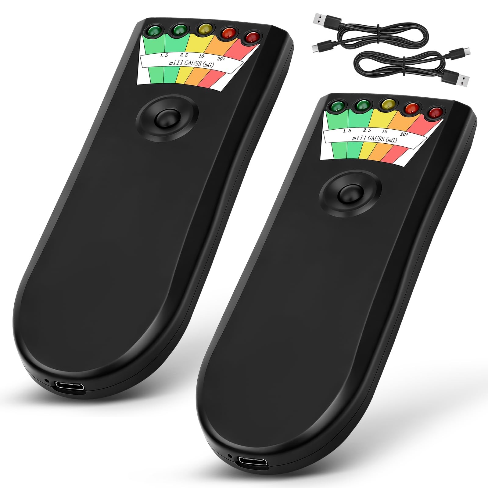 Upgraded Rechargeable EMF Meter with 5 Level LED EMF Meter Portable Handheld ...