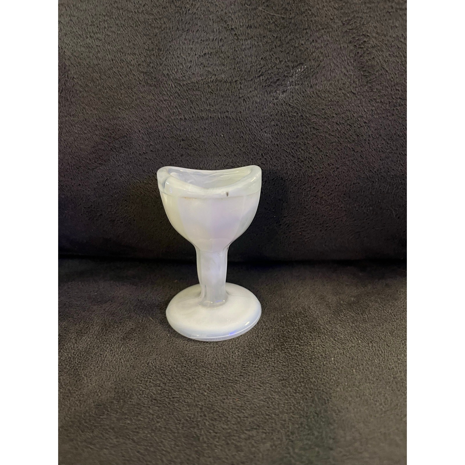 Vintage Eye Bath Milky Glass Cup 2” high
