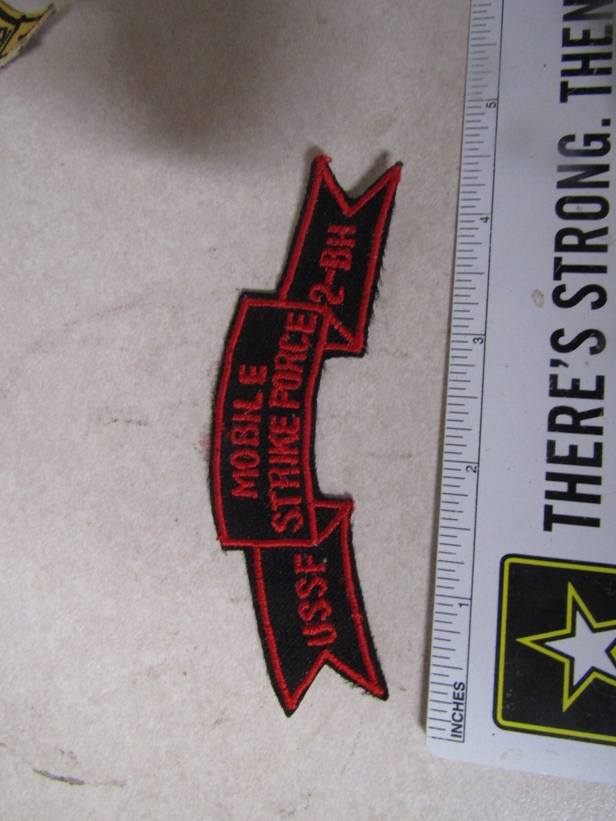MILITARY PATCH SEW ON OLD VIETNAM ERA TAB MOBILE STRIKE FORCE USSF S-BH