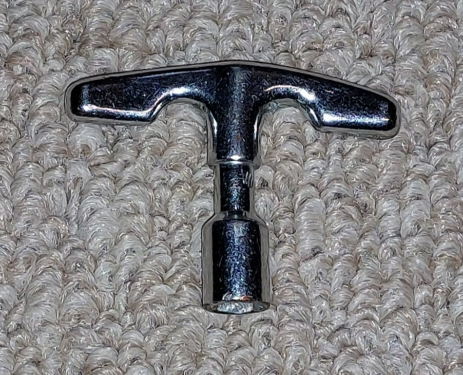 70s Pearl Chrome Drum Tuning Key Wrench (544)