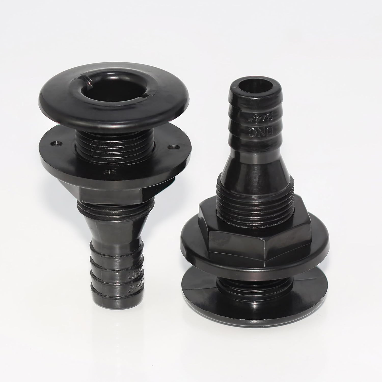 2Pcs Thru Hull Fitting(3/4"), Marine Through Hull Connector Fitting for Boats, B