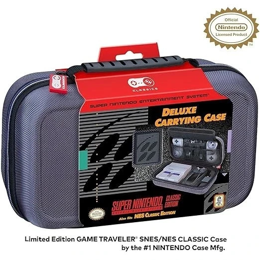 Nintendo Licensed Classic Edition NES & SNES Case - Protective Hard Shell Deluxe