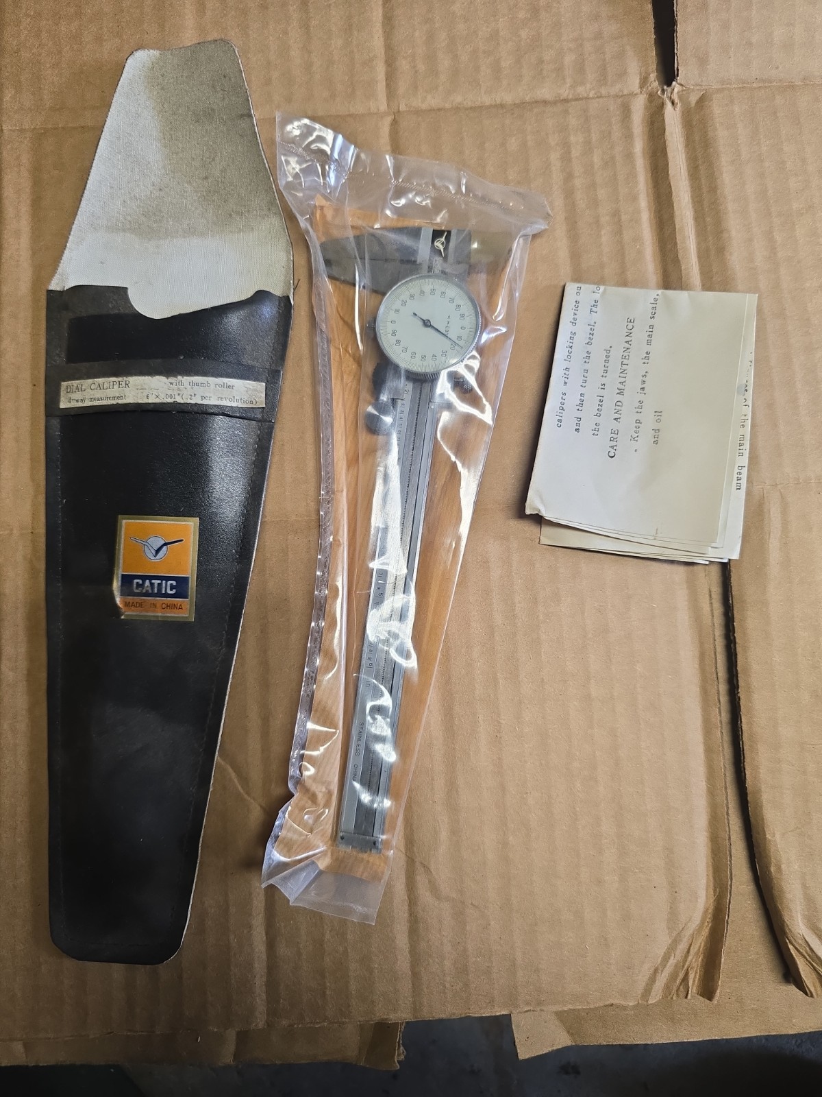 FOWLER 6" DIAL CALIPER, .2" PER REVOLUTION, .001 CALIBRATION, NEW IN CASE