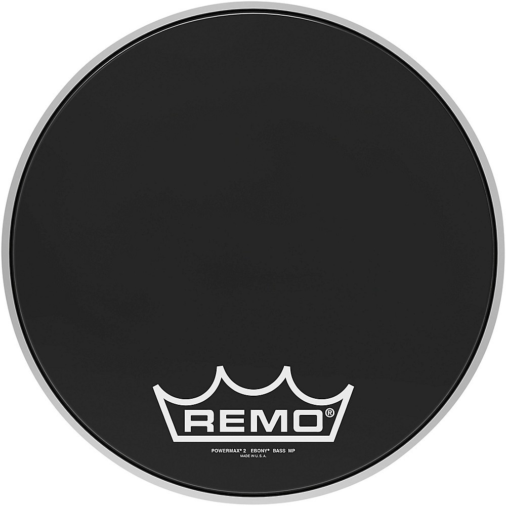 Remo Powermax 2 Ebony Crimplock Bass Drum Head 14 in.