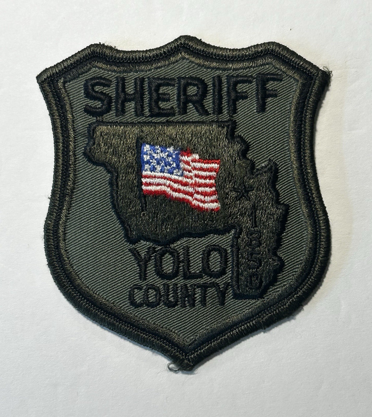 CALIFORNIA CA YOLO COUNTY SHERIFFS OFFICE SUBDUED SWAT PATCH US FLAG #PDD33