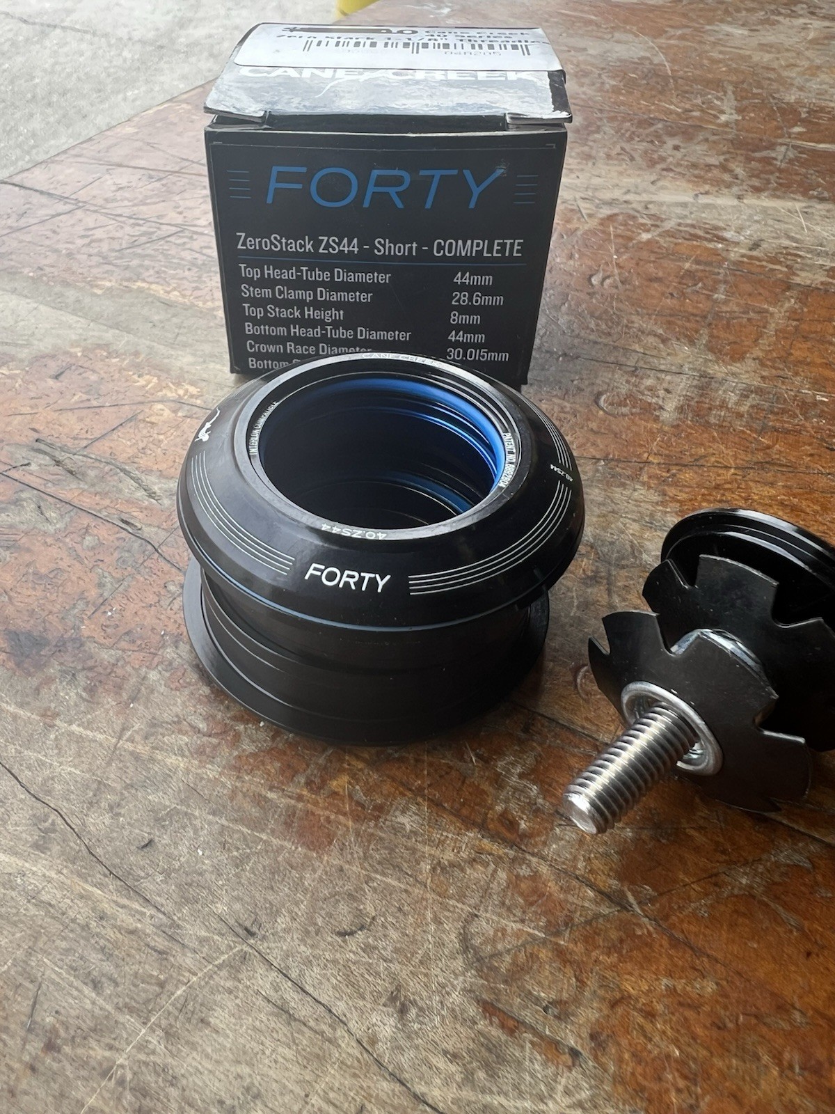 Cane Creek 40 ZS44/28.6 ZS44/30 Short Cover Headset Black Zero Stack 1 1/8"