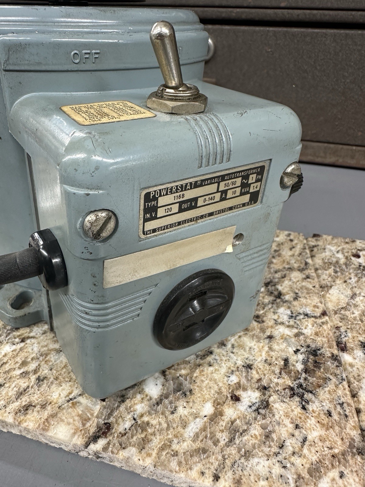 Powerstat Variable Autotransformer 116B 50/80 In V 120 O-140V Superior Electric
