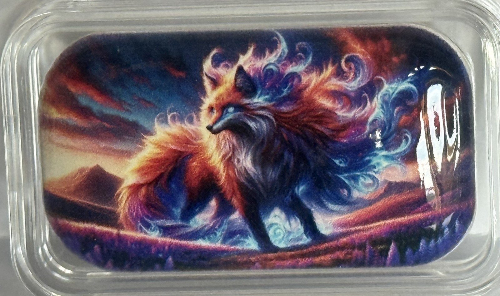Hayleybug 2 oz Sunset Flare Fox silver Bar w/ COA Mintage 15