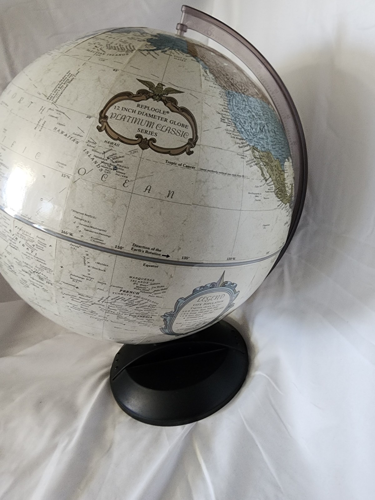 Replogle Platinum Classic Series Tabletop Globe Political Map Stand
