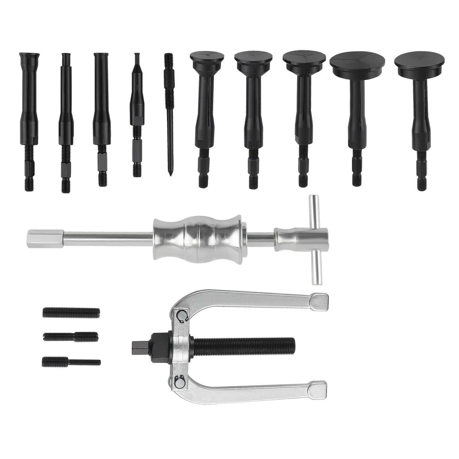 16 pcs Inner Bearing Internal Blind Remover Bushes Puller Slide Hammer Tool Set