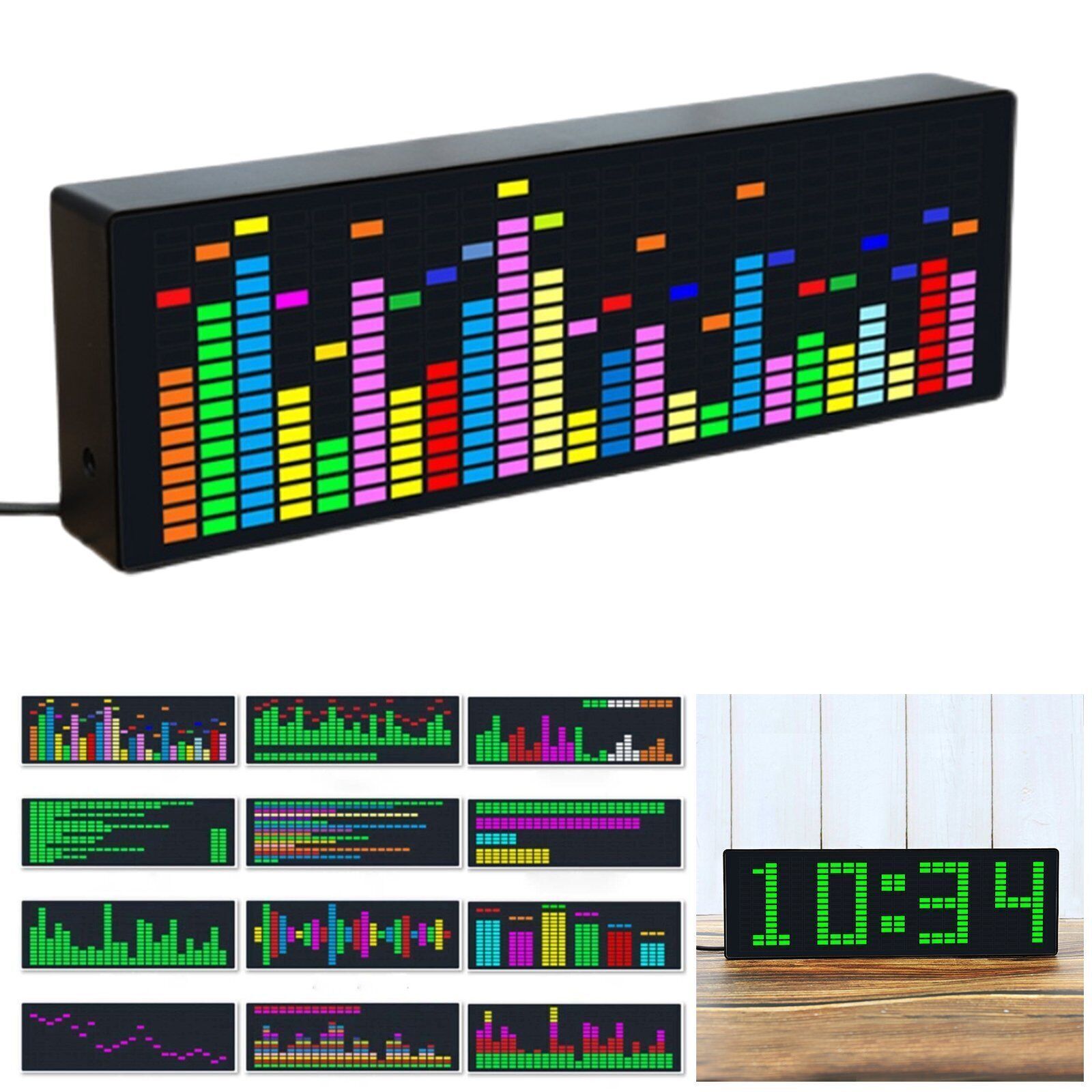 USB Music Spectrum Indicator VU Meter VFD Audio Level Display Amplifier Board