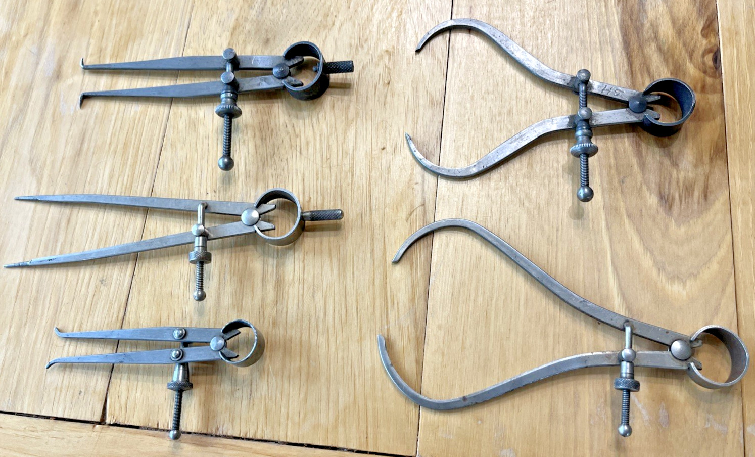 Caliper set of 5 internal, external & devider