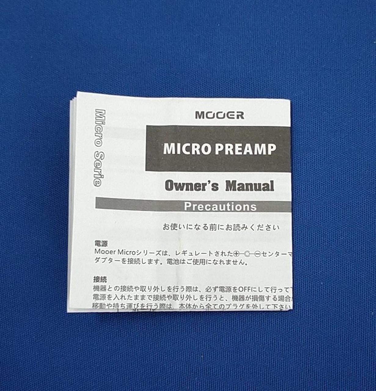 MOOER Micro Pre 009 Blacknight Guitar Preamp Effector Used