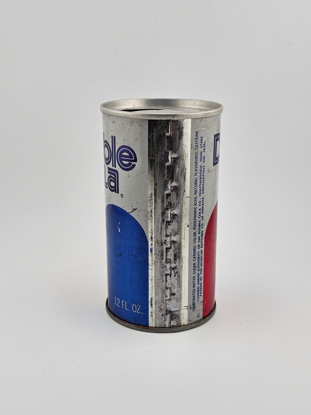 Vintage Steel Pull Tab Double Cola 12 oz Empty Can