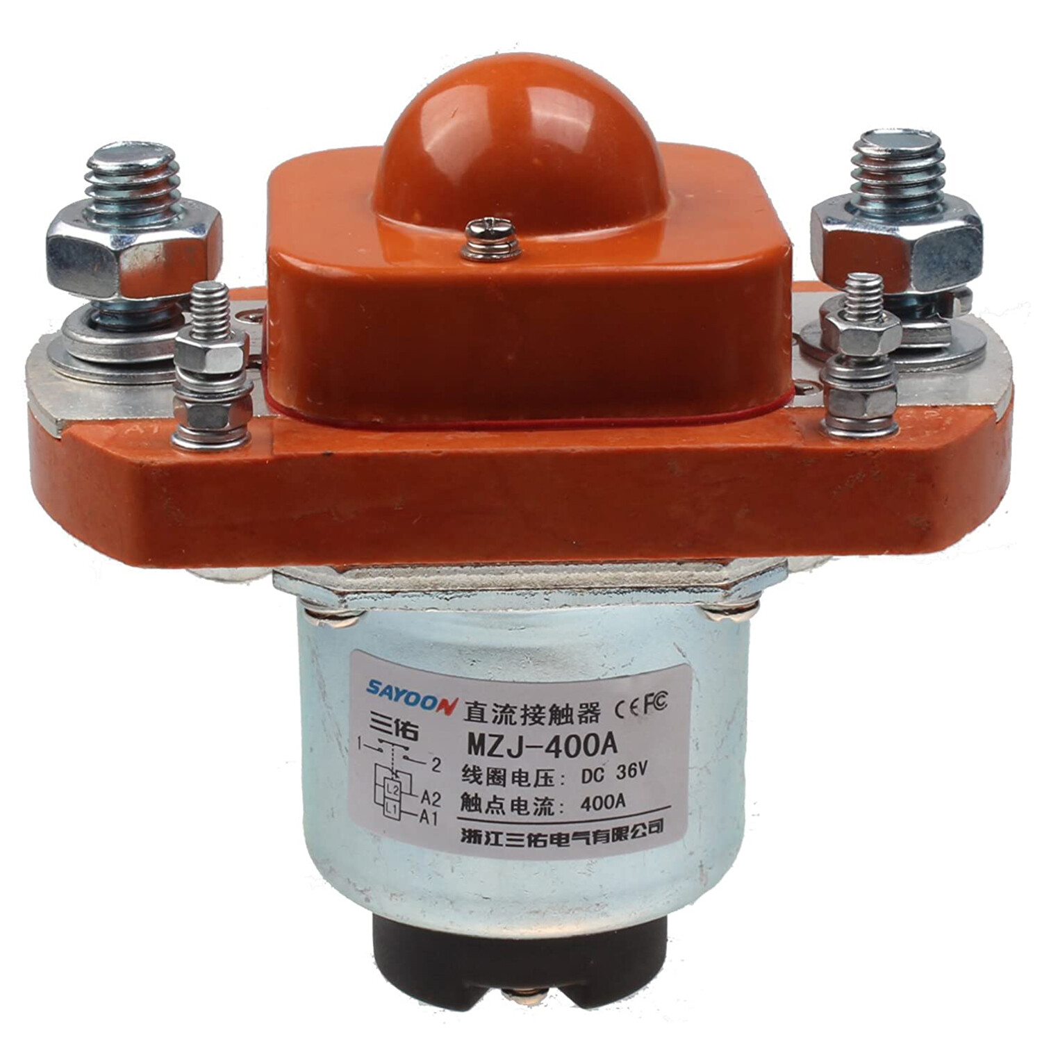 36 Volt 400A Main Contactor Solenoid for Heavy Duty Golf Cart MZJ-400A