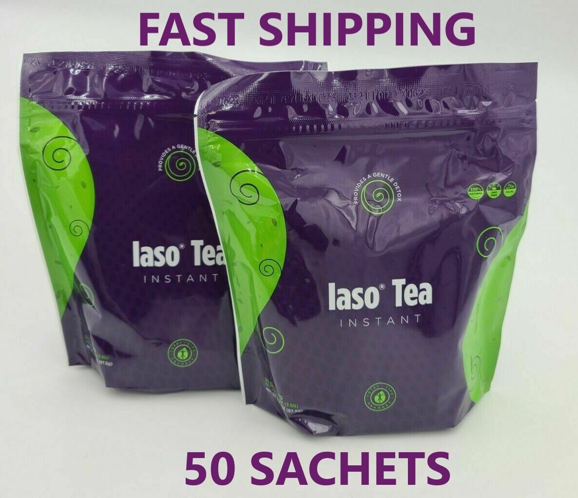 INSTANT IASO TEA - 50 SACHETS - Detox Cleansing for Weight Loss - Fast Shipping