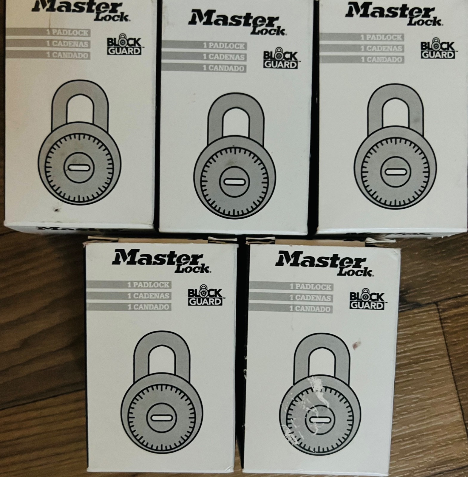 Pack of 5 NEW MASTER LOCK  NEW