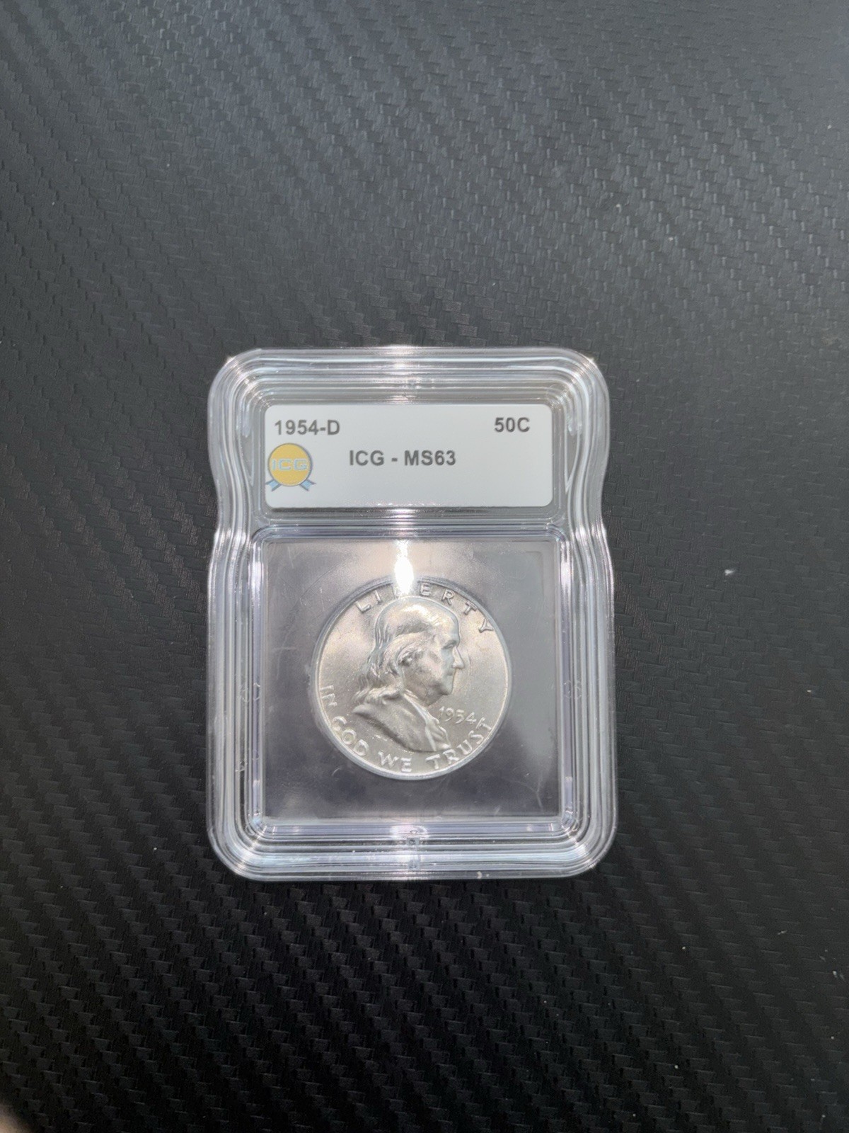 1954-D Franklin silver Half Dollar  PCGS MS63