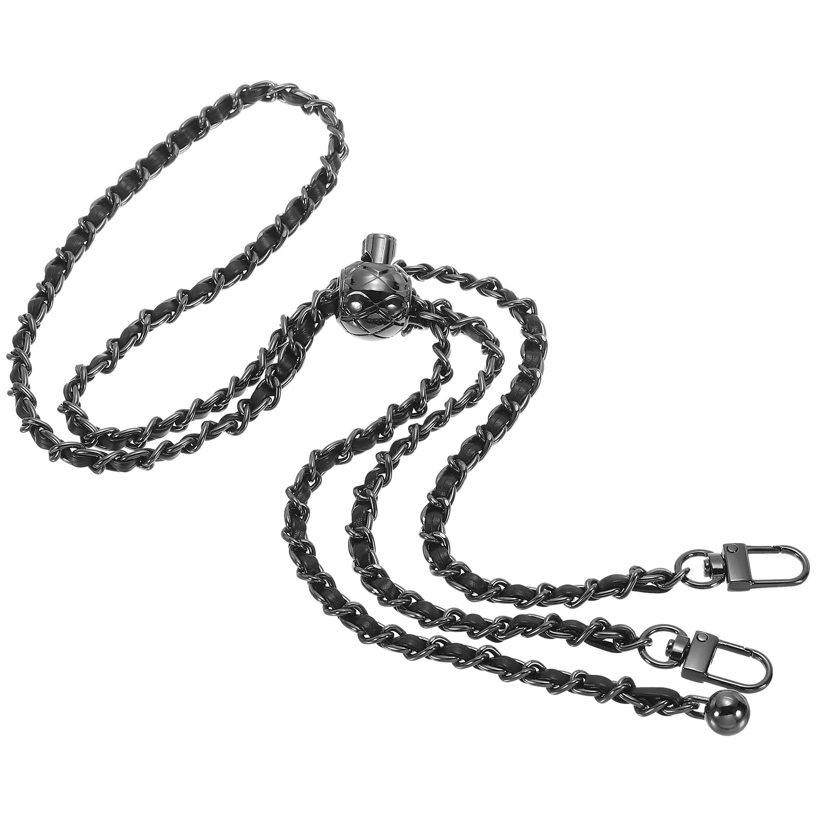 47 Inch Purse Chain Strap, Adjustable Handbag Chains for Bags, Black/Dark Grey