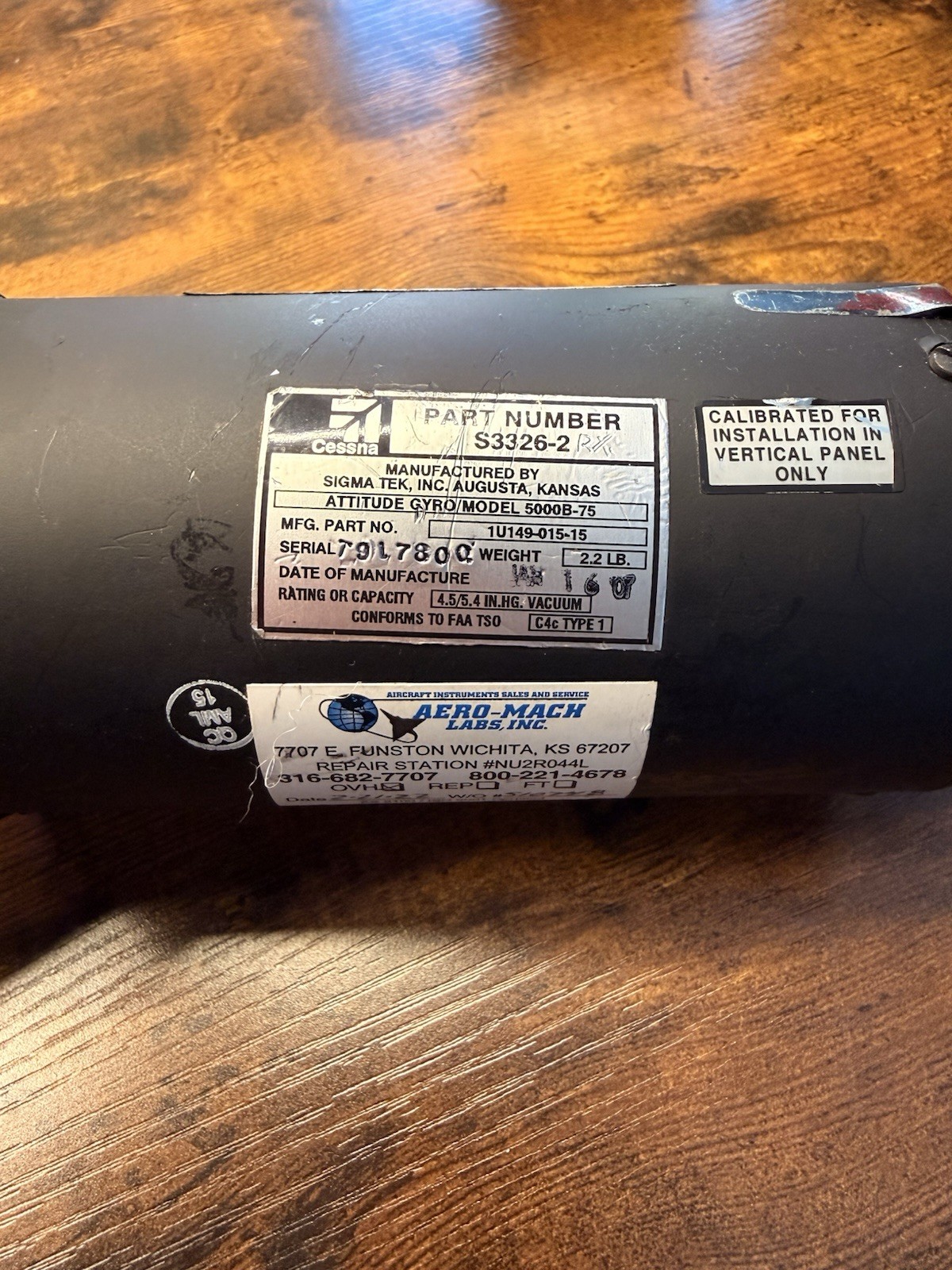 Used Sigma Tek Attitude Indicator