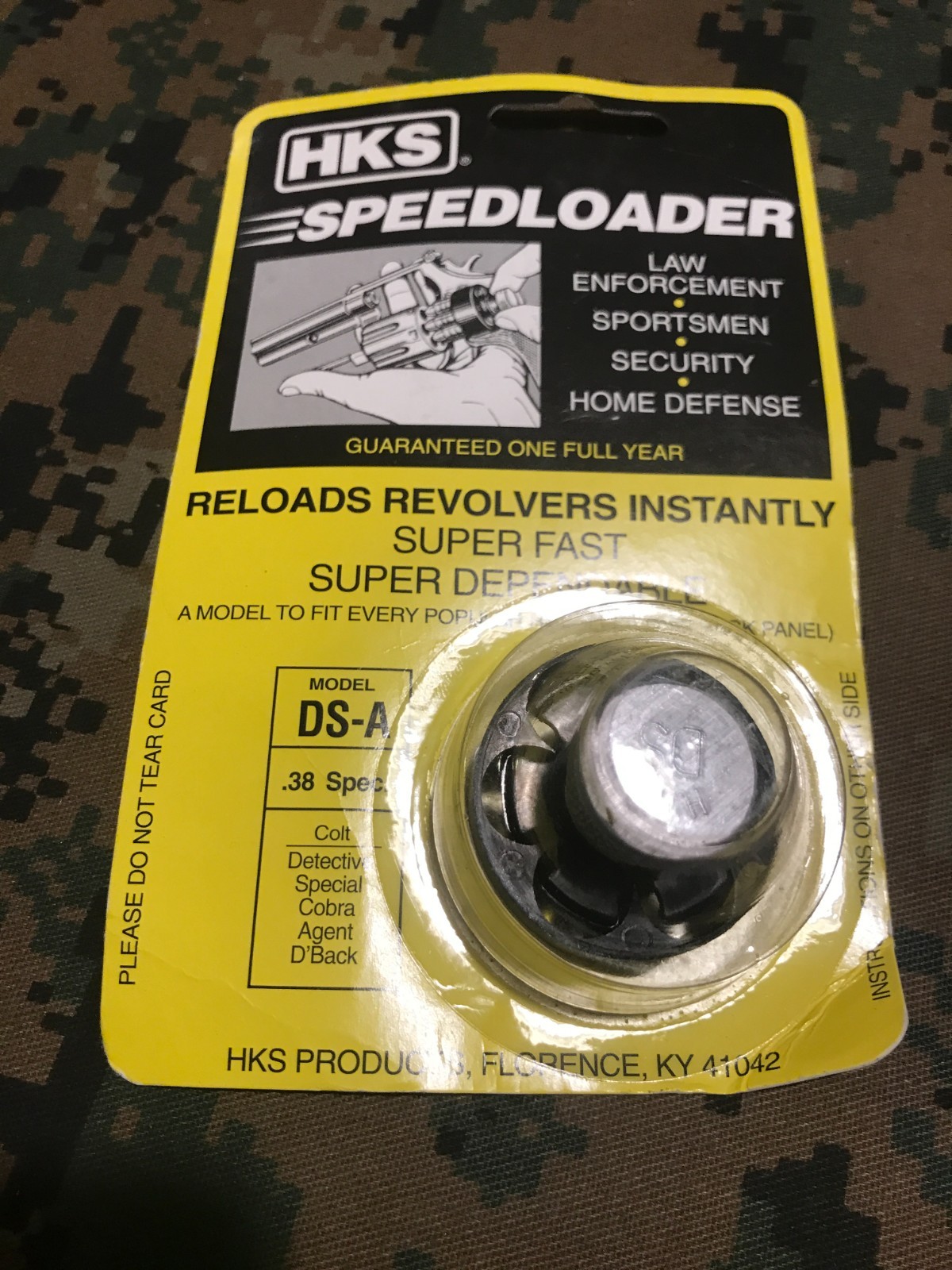 HKS Speedloader DS for Colt Detective Special Cobra 38 SPL.