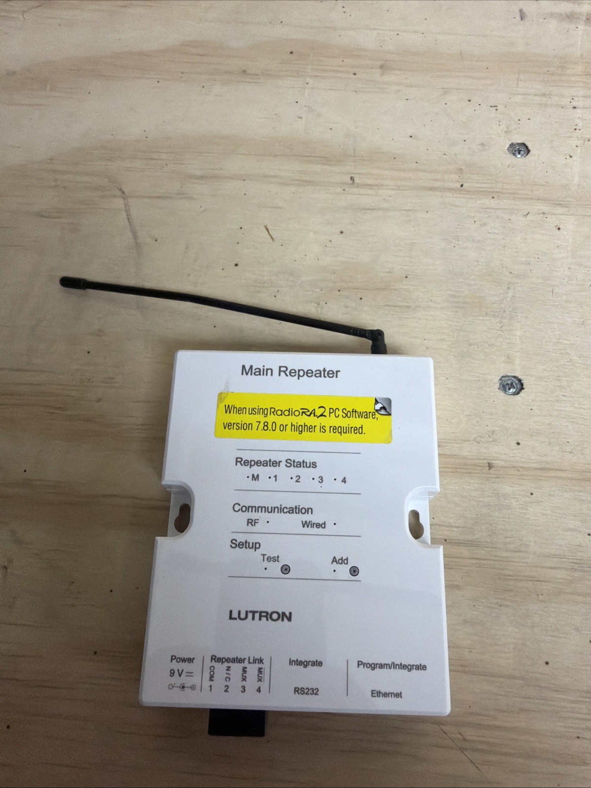 Lutron RR-MAIN-REP-WH RadioRA 2 Main Repeater - White
