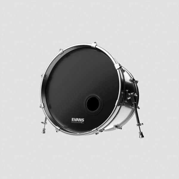 Evans EMAD 20" Reso-Side Drumhead | Black (Ported)
