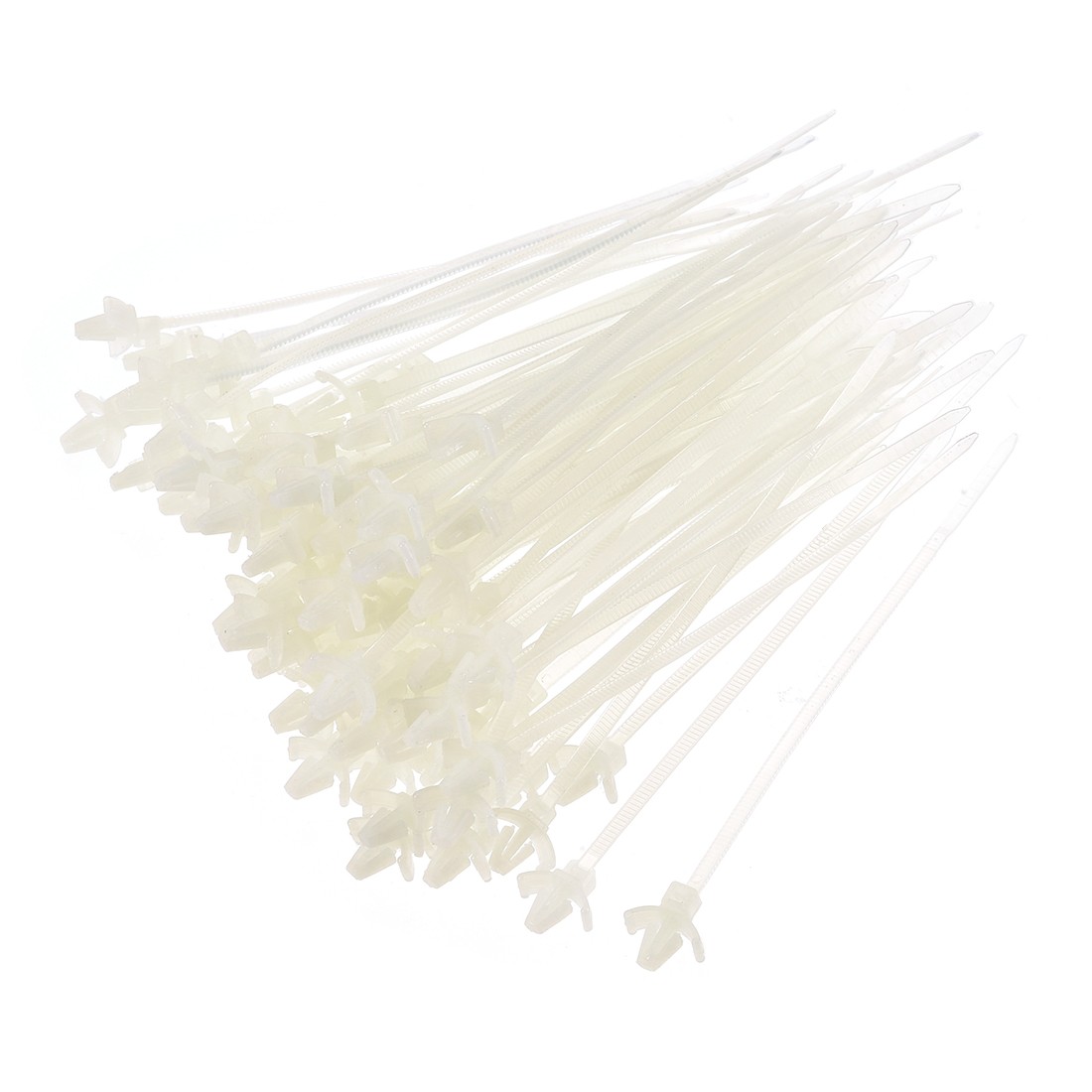 Cable Zip Ties 6 Inch Push Mount Winged Nylon Wire Cord Strap White 200pcs