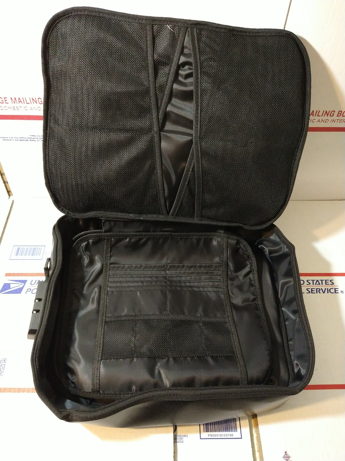 Safe Lock 2000℉ Fireproof File Organizer Bag 3-Layer File Storage Shoulder Strap