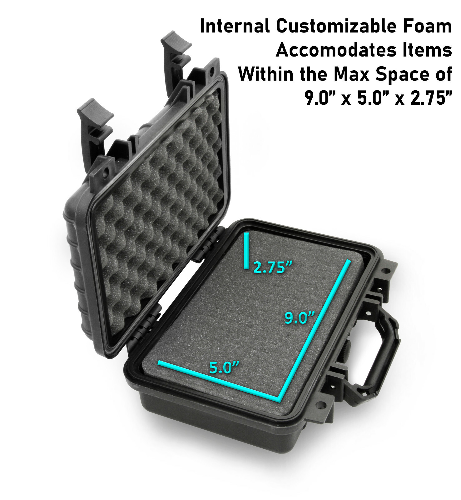CASEMATIX Hard Shell TourBox Controller Case in Waterproof Exterior, Case Only