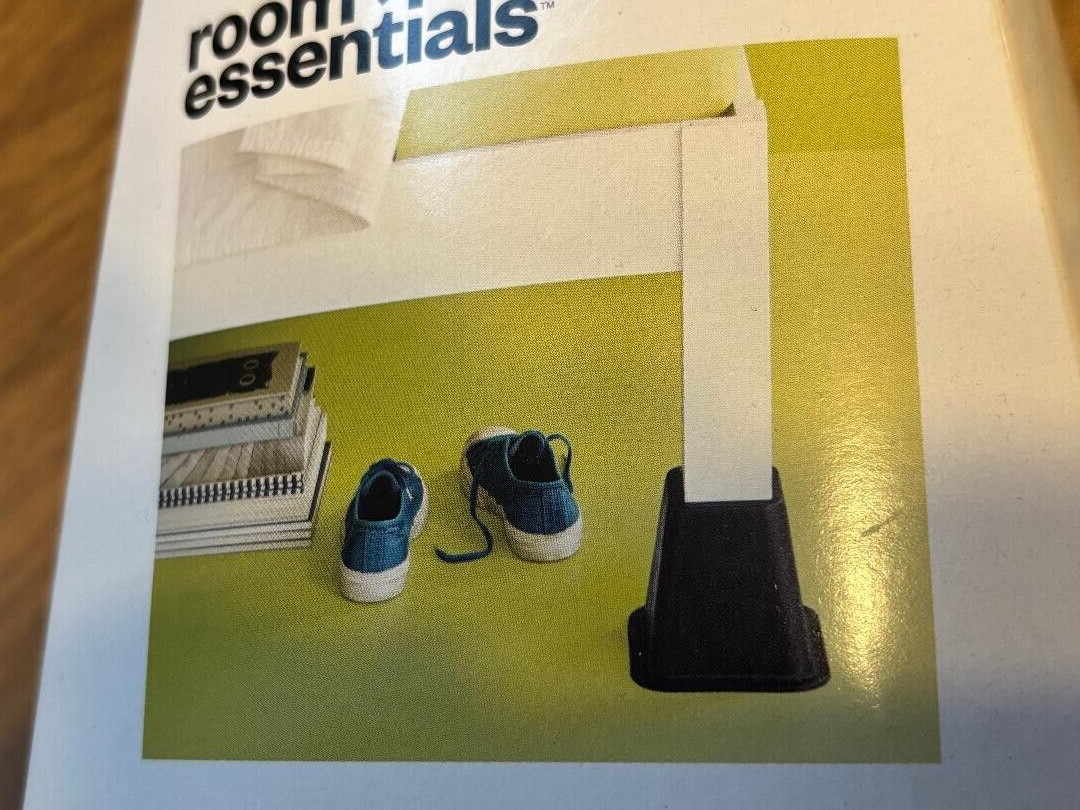 Room Essentials Bed Risers for College Dorm Rooms
