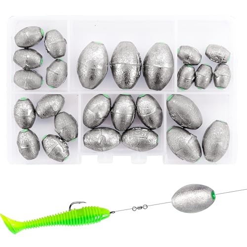 Egg Weights Egg Fishing Sinkers Lead Weights Catfish Weights Slide 26pcs