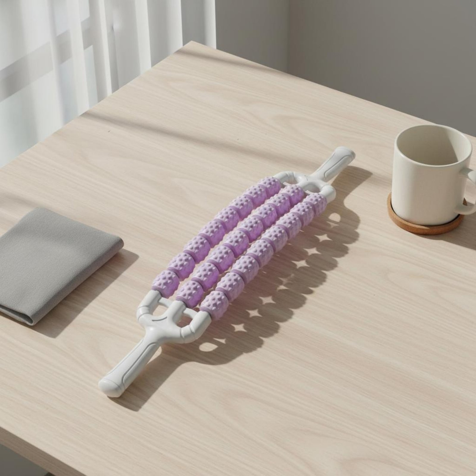 Bendable Muscle Massager Stick Textured Elevated Points Flexible Massage Stick
