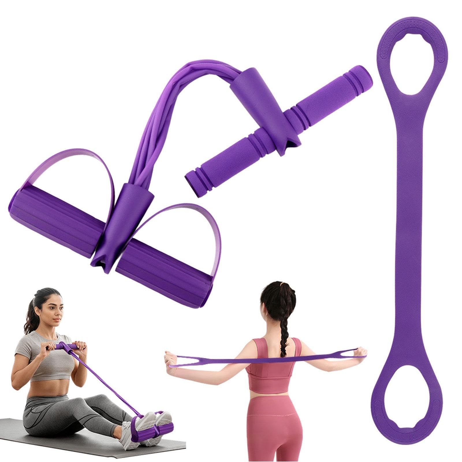 21 Fitness Resistance Bands with Pedal Ankle Puller, Full Body Strength Train