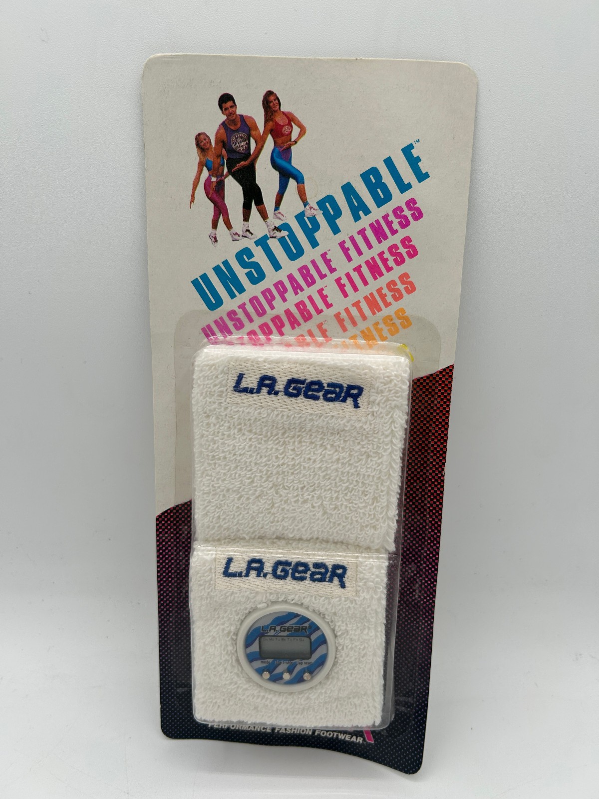 Vintage L.A. Gear 1980s Sweat Bands Wrist Built In Stop Watch Sealed