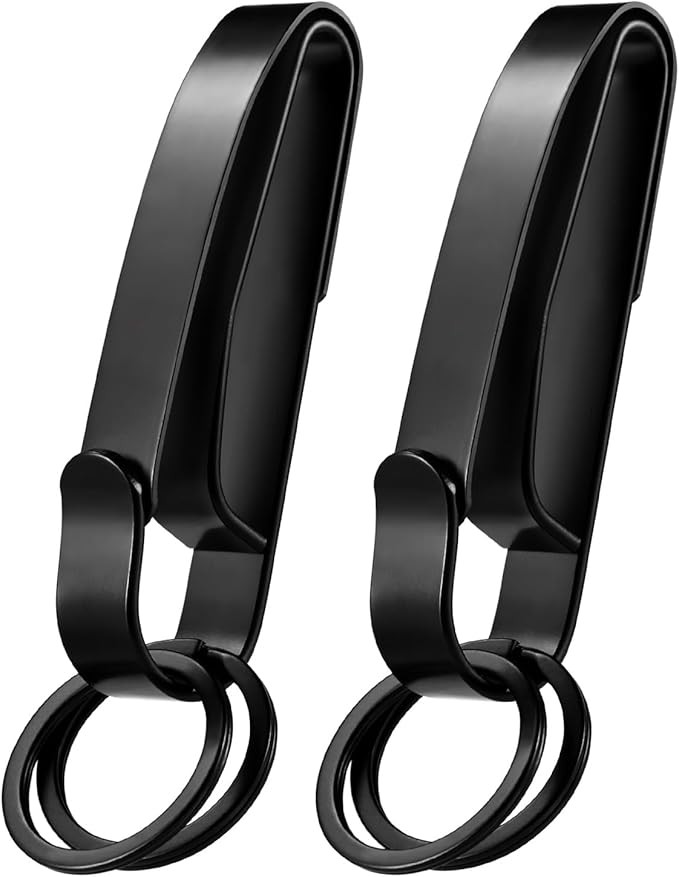 2 Pack Duty Belt Key Holder, Quick Release Key Ring Clip, for Police & Law